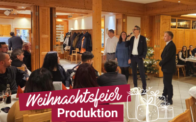 Gelungene Weihnachtsfeier unseres Produktions-Teams